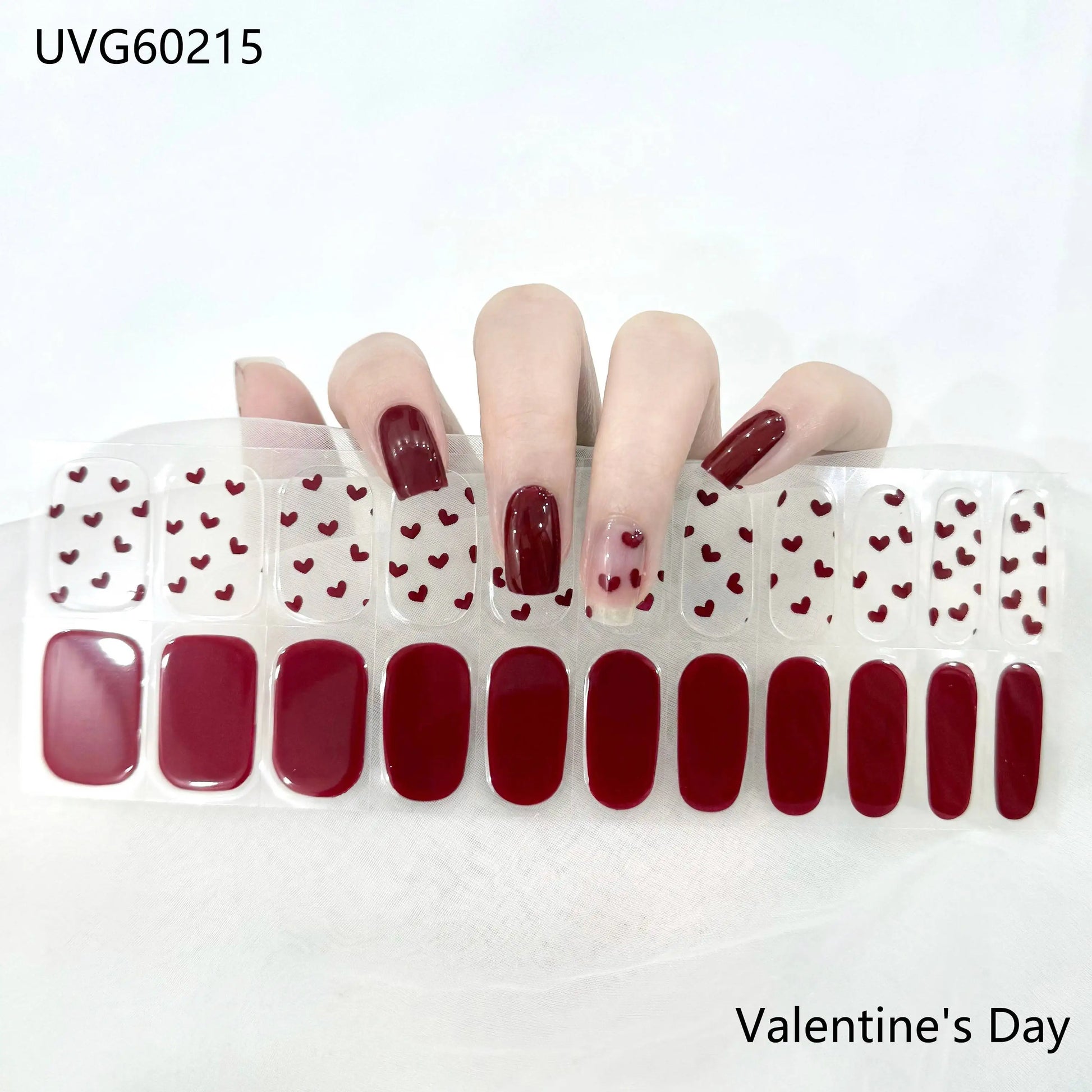 16/20/22Tips Semi-Cured Gel Nail Wraps Full Cover Manicure DIY Waterproof Long Lasting Gel Nail Stickers Set for UV Lamp Need