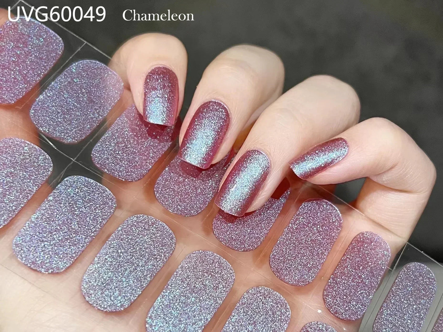 16/20/22Tips Semi-Cured Gel Nail Wraps Full Cover Manicure DIY Waterproof Long Lasting Gel Nail Stickers Set for UV Lamp Need